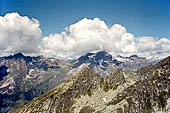 Panorami delle vette dall'Ospizio Sottile sul Colle Valdobbia. Val Sesia 